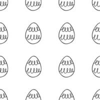 modello senza cuciture fatto dall'illustrazione disegnata a mano delle uova di Pasqua vettore