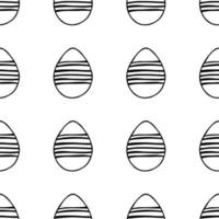 modello senza cuciture fatto dall'illustrazione disegnata a mano delle uova di Pasqua vettore
