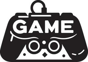 gioco logo vettore illustrazione nero colore 5