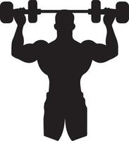 bodybuilding logo vettore silhouette illustrazione 11