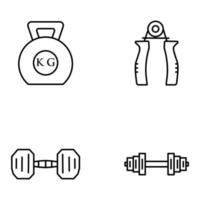 set di icone fitness per il tuo design. vettore