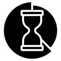 icona del glifo di gestione del tempo vettore