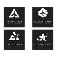 modello di logo di progettazione dell'illustrazione di vettore dell'icona dell'aeroplano