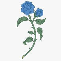 vettore design di un' mazzo di Rose, con foglie, petali e spine, regalo per amanti, pianta per decorazione