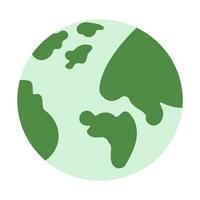pianeta terra eco protezione spazio verde icona vettore
