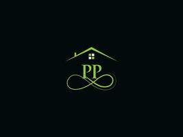 edificio pp lusso logo, vero tenuta pp logo icona vettore per voi attività commerciale