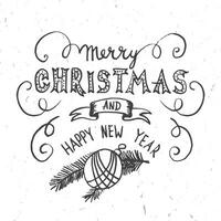 allegro Natale lettering design. vettore illustrazione.