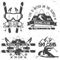 sciare club concetto. vettore