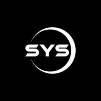 SYS lettera logo disegno, ispirazione per un' unico identità. moderno eleganza e creativo design. filigrana il tuo successo con il Impressionante Questo logo. vettore