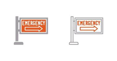 emergenza cartello vettore icona