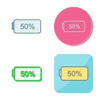 unico metà batteria vettore icona