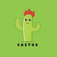 illustrazione vettore design di carino cactus