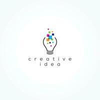 inteligente creativo digitale idea logo design vettore