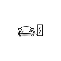 auto davanti linea icona. semplice schema stile cartello simbolo. auto, Visualizza, sport, gara, trasporto concetto. vettore illustrazione isolato su bianca sfondo.