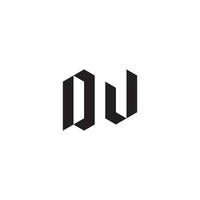 dw geometrico e futuristico concetto alto qualità logo design vettore