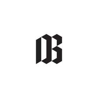 db geometrico e futuristico concetto alto qualità logo design vettore