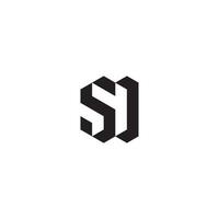 sd geometrico e futuristico concetto alto qualità logo design vettore