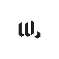 wl geometrico e futuristico concetto alto qualità logo design vettore