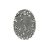 impronta digitale icona. sicurezza accesso concetto. biometrica sistema. vettore illustrazione