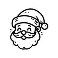 vettore cartone animato Santa Claus carattere, mano disegnato su un' bianca sfondo.