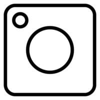 icona della linea della fotocamera vettore