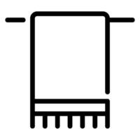 icona della linea di asciugamani vettore