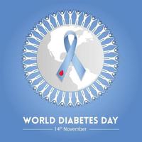 modello di illustrazione vettoriale gratuito per la giornata mondiale del diabete