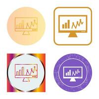 in linea statistiche vettore icona