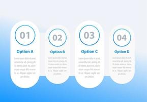 1, 2, 3, 4 passaggi, infografica aziendale, timeline vettoriale