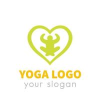 meditazione, elemento logo yoga su bianco vettore