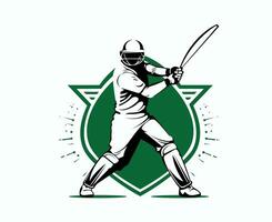 vettore cricket squadra logo su bianca sfondo manualmente creato