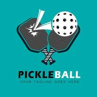 vettore pickleball logo modello