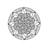 forma di vettore di mandala ornamentale rotondo isolato su bianco