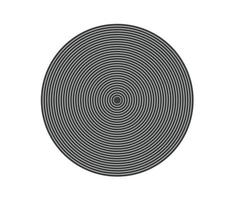 elemento di cerchi concentrici. anello di colore bianco e nero. onda sonora vettore