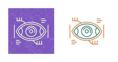 occhio riconoscimento vettore icona