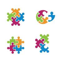 puzzle illustrazione vettoriale design