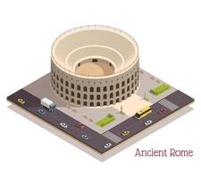 composizione isometrica antica roma vettore