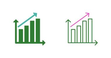 crescente statistica vettore icona