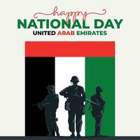 Emirati Arabi Uniti nazionale giorno manifesto illustrazione, nazionale giorno di Emirati Arabi Uniti vettore