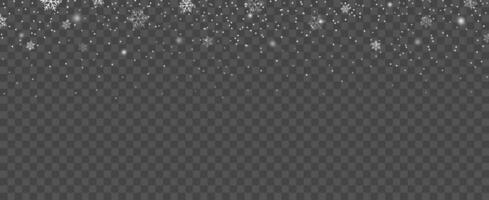 luccichio bianca colore particelle sfondo effetto per lusso saluto carta. Natale raggiante leggero bokeh sfondo struttura. vettore