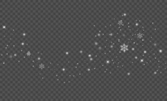 luccichio bianca colore particelle sfondo effetto per lusso saluto carta. Natale raggiante leggero bokeh sfondo struttura. vettore