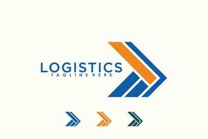 la logistica logo disegno illustrazione con moderno concetto vettore