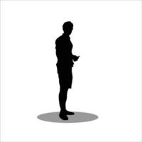 uomini silhouette azione vettore illustrazione