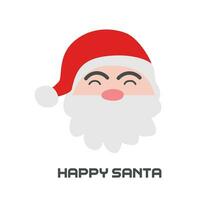 Santa Claus icona vettore. Santa Claus cartone animato. allegro Natale e contento nuovo anno clip arte. piatto vettore nel cartone animato stile isolato su bianca sfondo.