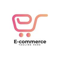 design del logo dell'e-commerce vettore