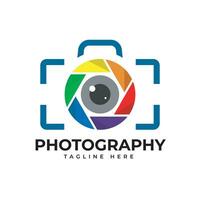 design del logo fotografico vettore