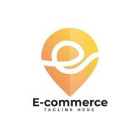 design del logo dell'e-commerce vettore