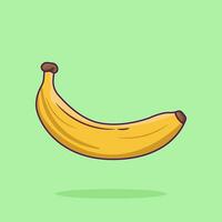 Banana frutta cartone animato vettore icona illustrazione cibo natura icona concetto isolato premio