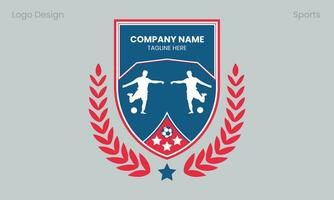 vettore calcio logo disegno, sport logo modello con astratto forme.