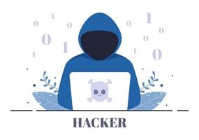 illustrazione vettoriale di hacker